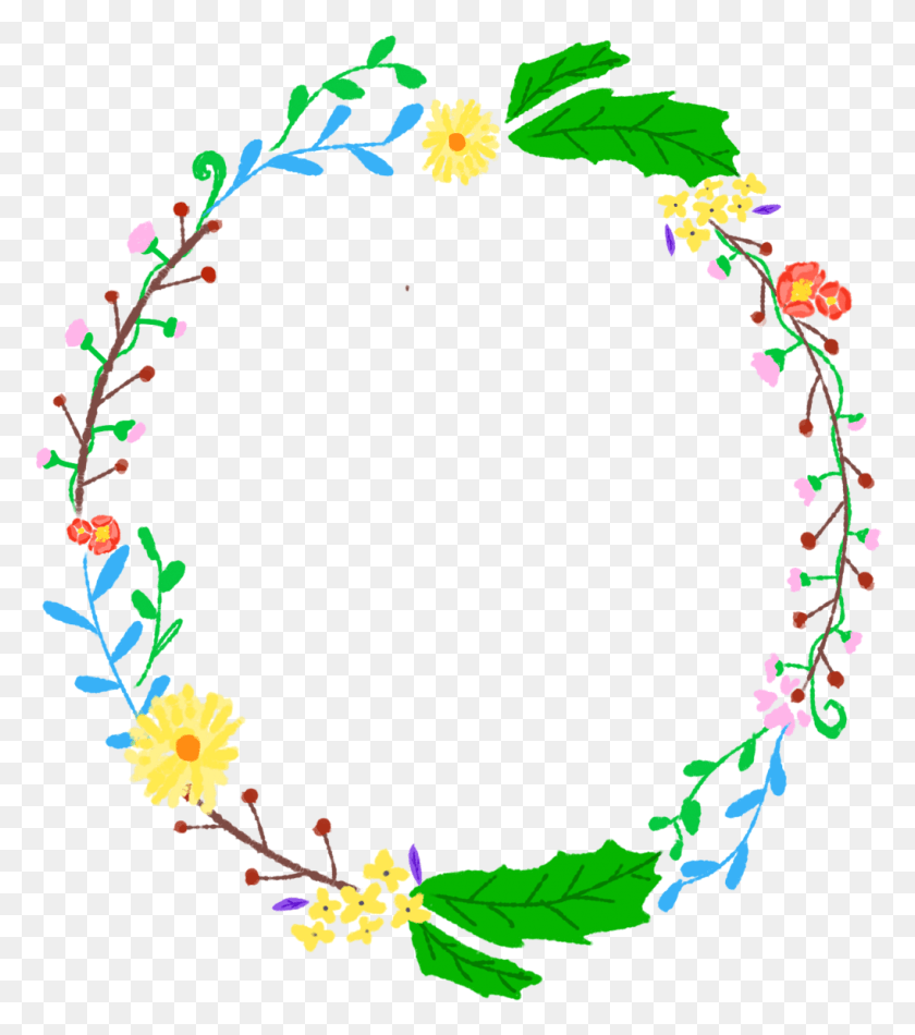 1018x1162 Wreath Corolla Floral, Graphics, Pattern HD PNG Download