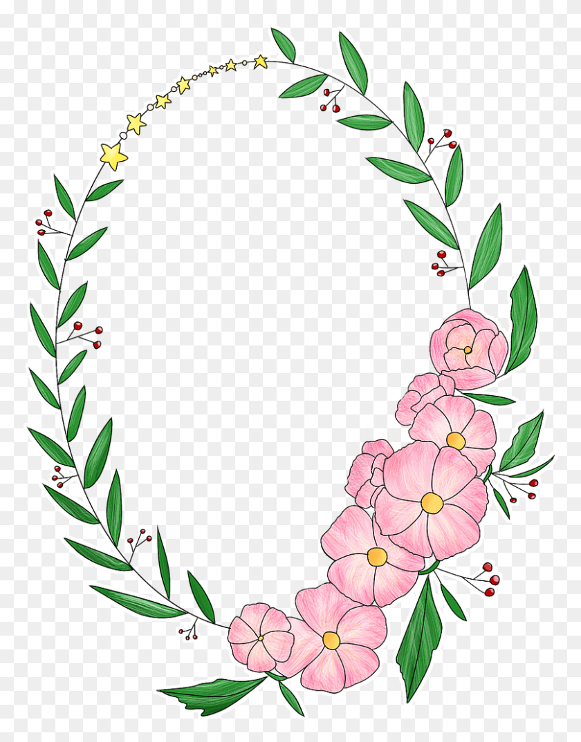 803x1044 Венок Corolla Flowers Lingkaran Bunga Untuk Logo, Растение, Цветочный Дизайн, Узор Hd Png Скачать