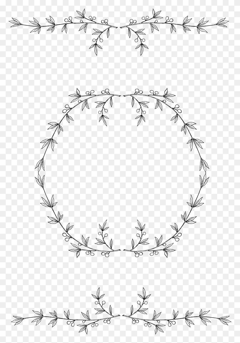 2959x4337 Wreath File Olive Branch Clip Art Free, Text, Stencil, Oval HD PNG Download
