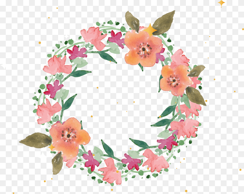 1475x1172 Wreath Flower Pink Transprent Wreath, Art, Floral Design, Graphics, Pattern Sticker PNG