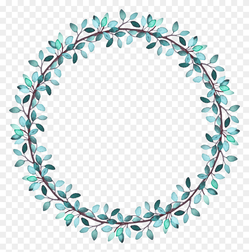 994x1005 Wreath Frame Flowers Floral Ftestickers Design, Accessories, Accessory, Jewelry HD PNG Download