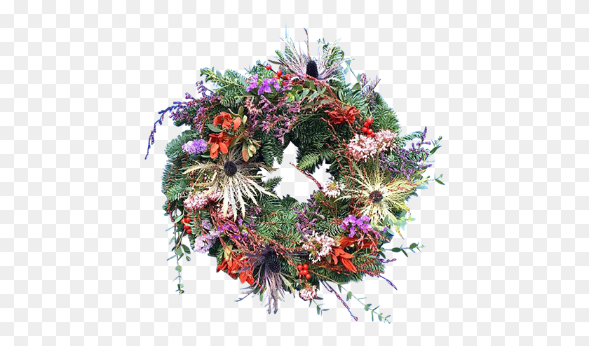 430x434 Wreath Of Dried Flowers Bouquet HD PNG Download