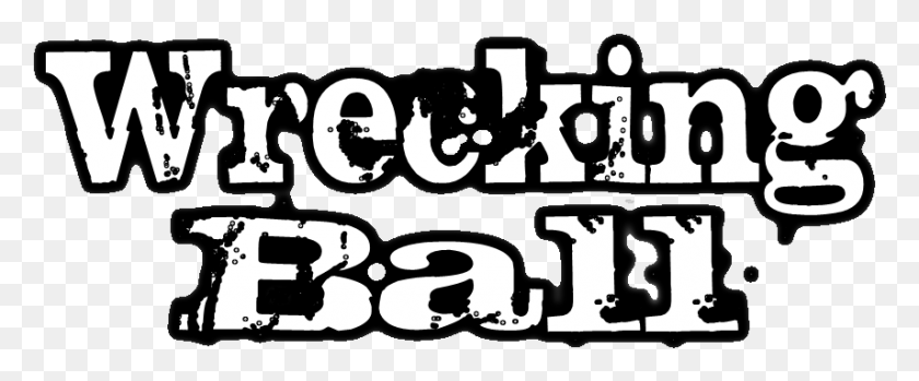 856x318 Wrecking Ball Clip Art, Text, Alphabet, Stencil HD PNG Download