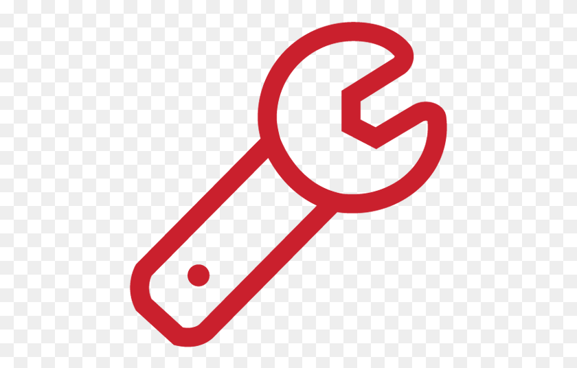 465x476 Wrench Icon To Indicate Mounting Equipment To A Roof Wrench Red Icon, Key, Alphabet, Text HD PNG Download