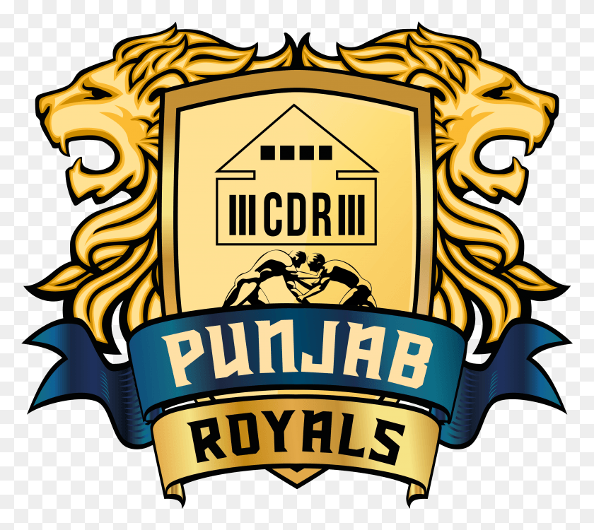 3787x3354 Wrestling Ncr Punjab Royals Logo, Symbol, Trademark, Text HD PNG Download