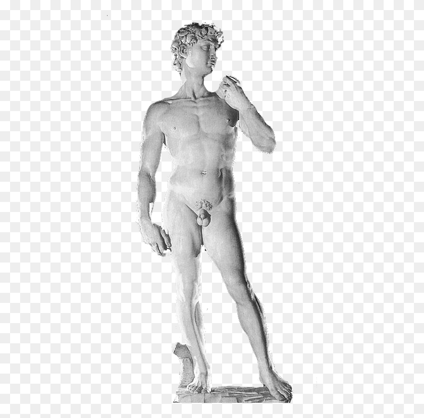 416x768 Wright Wood Chair Pic From Michelangelo David No Background, Torso, Person, Human HD PNG Download