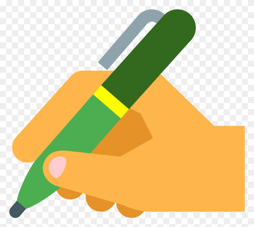 1284x1135 Writing Hand Icon Hand With Pen Icon, Hammer, Tool, Marker HD PNG Download