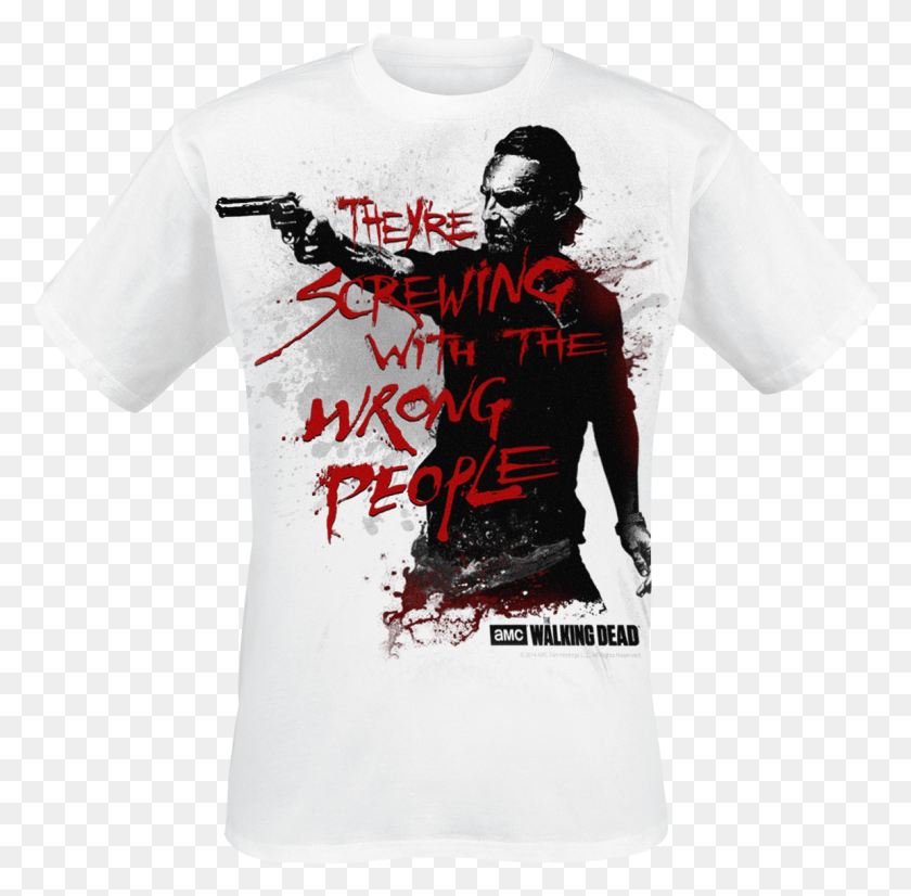 1152x1132 Wrong People White T Shirt 286503 Ejoppsf T Shirt Rick Grimes, Clothing, Apparel, T-shirt HD PNG Download