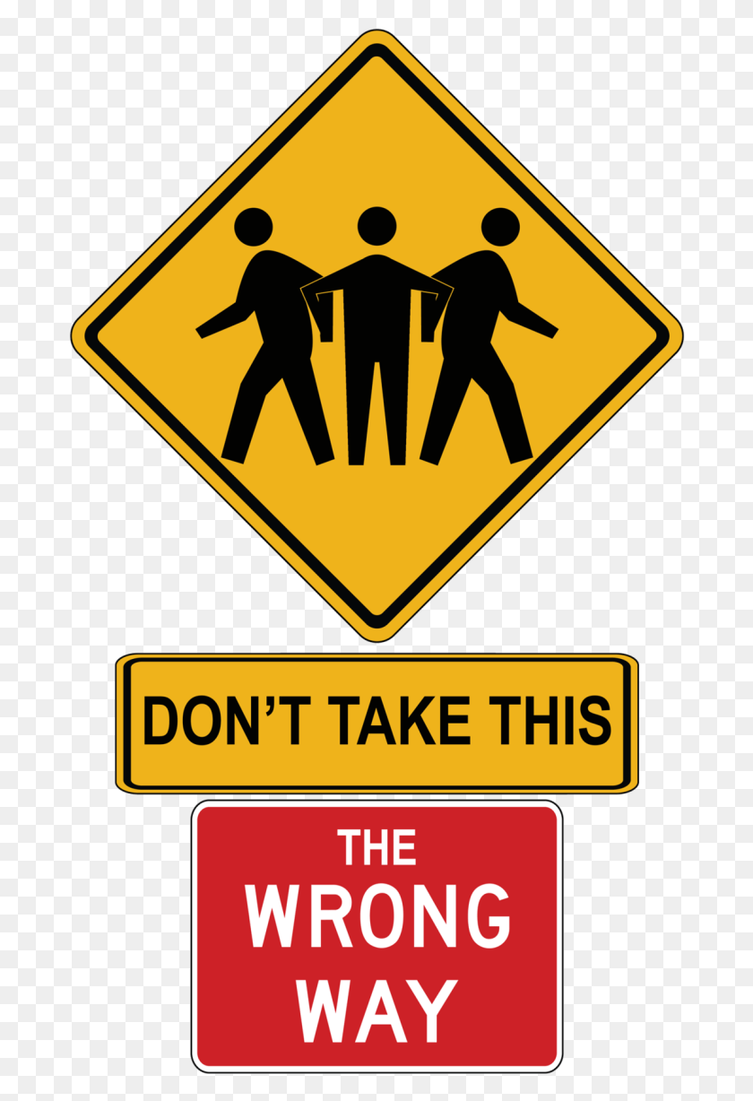 688x1168 Wrong Way Sign, Road Sign, Symbol, Person HD PNG Download