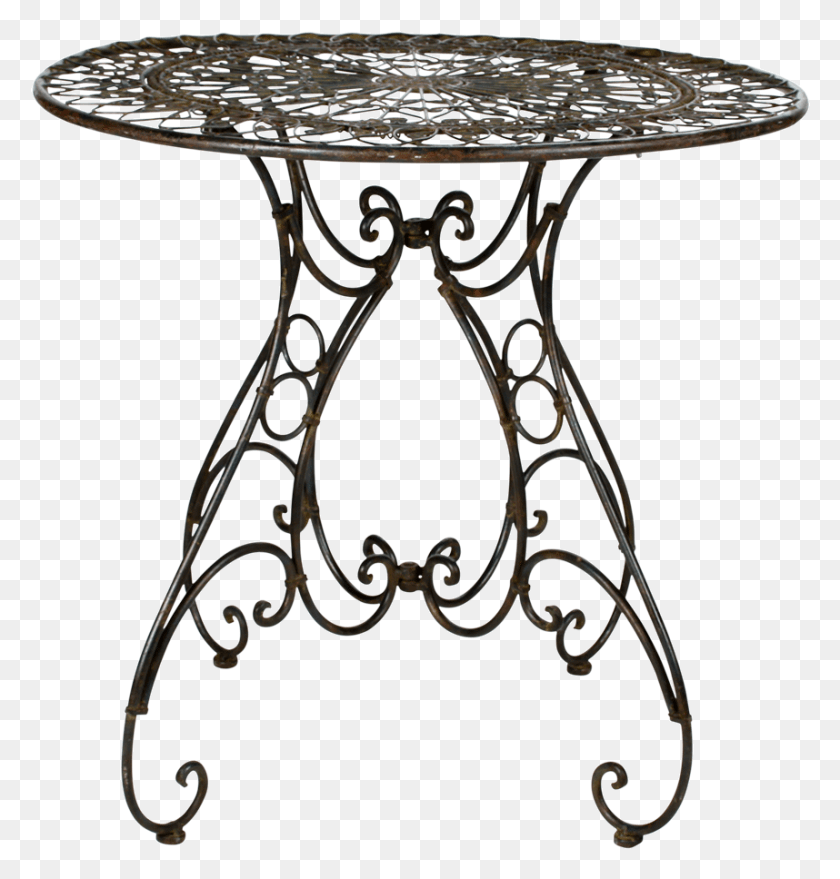 858x902 Wrought Iron Bistro Table 31 Round Coffee Table, Furniture, Tabletop, Coffee Table HD PNG Download