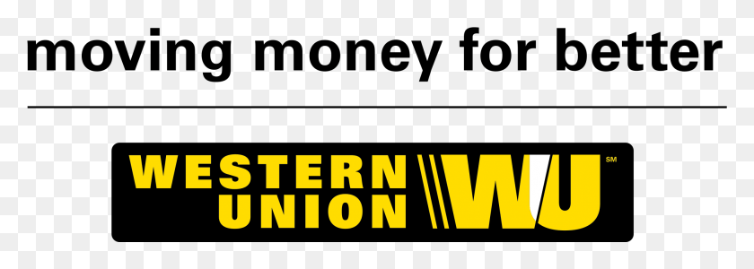 2033x628 Descargar Png Wu Transitionlogo Mmfb Stacked Western Union, Texto, Alfabeto, Logotipo Hd Png