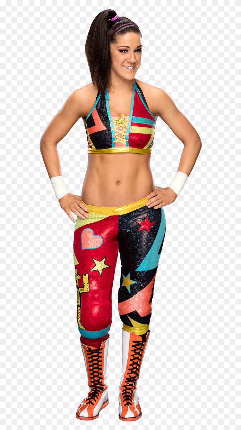 566x1437 Wwe Bayley, Clothing, Apparel, Person HD PNG Download