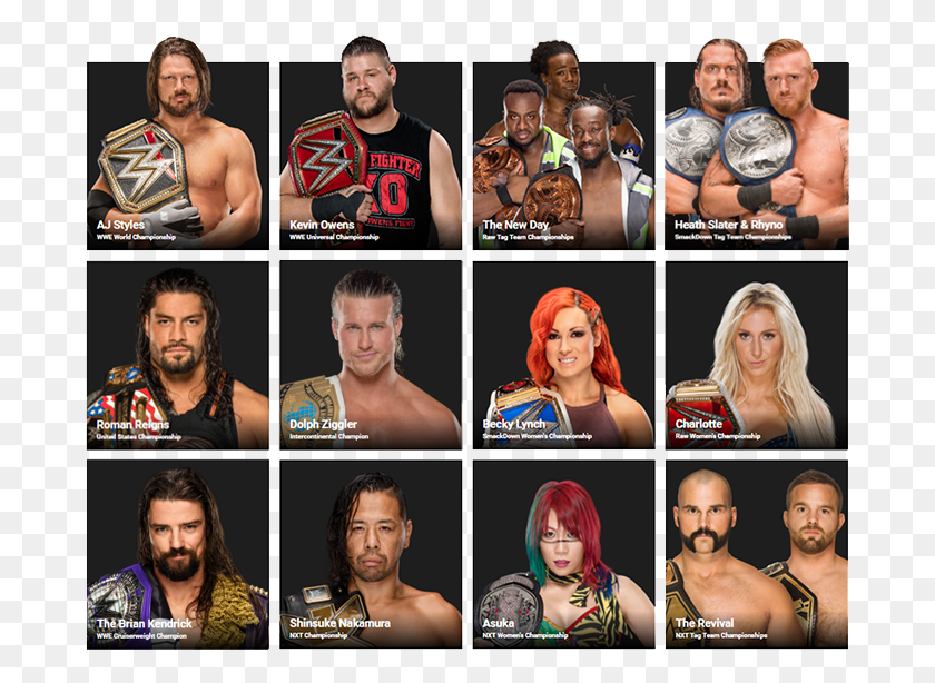 687x554 Wwe Discussion Likes Putting Their Horns In A Socks Wwe 2016 Current Champions, Person, Human, Head Descargar Hd Png