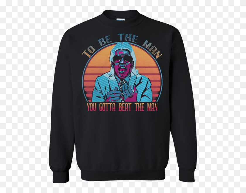 513x599 Wwe Ric Flair To Be The Man You Gotta Beat The Man Sweater, Clothing, Apparel, Sleeve HD PNG Download