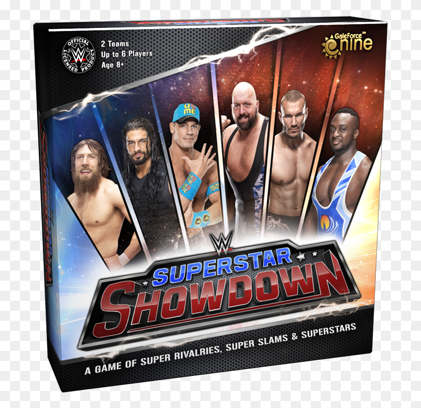 709x754 Wwe Showdown Box Wwe Superstar Showdown Board Game, Advertisement, Poster, Person HD PNG Download