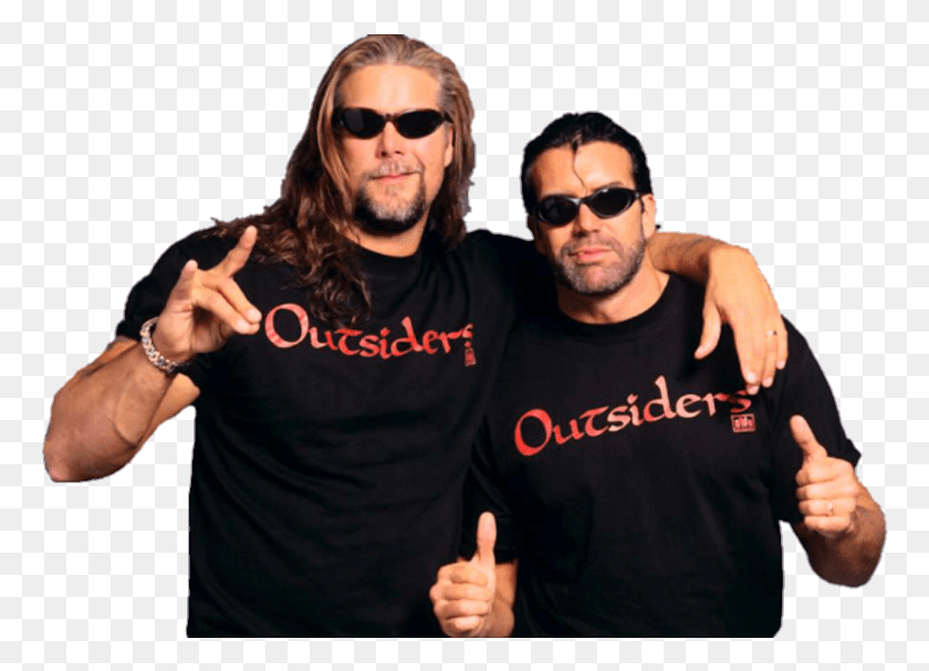 767x547 Wwe Sticker Outsiders Hall And Nash, Person, Human, Sunglasses HD PNG Download