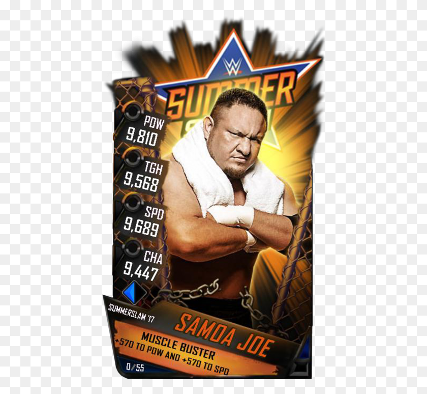 440x714 Wwe Supercard Jimmy Uso, Person, Human, Poster HD PNG Download