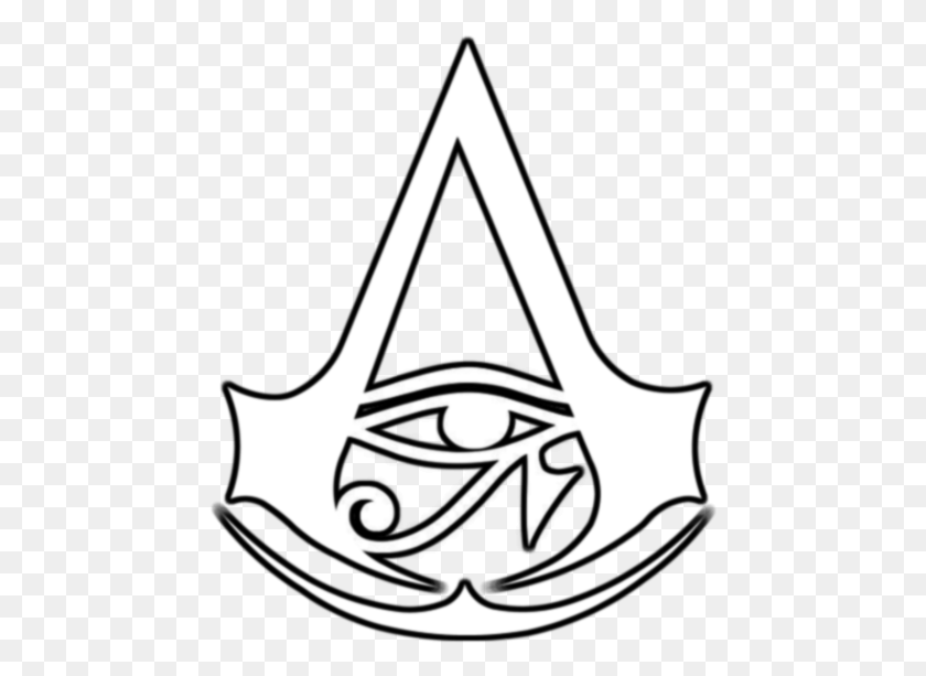 462x553 Wyobraenie Egipskich Insygniw Asasynw Pojawiajce Logo Assassins Creed Para Colorear, Stencil, Symbol, Anchor HD PNG Download