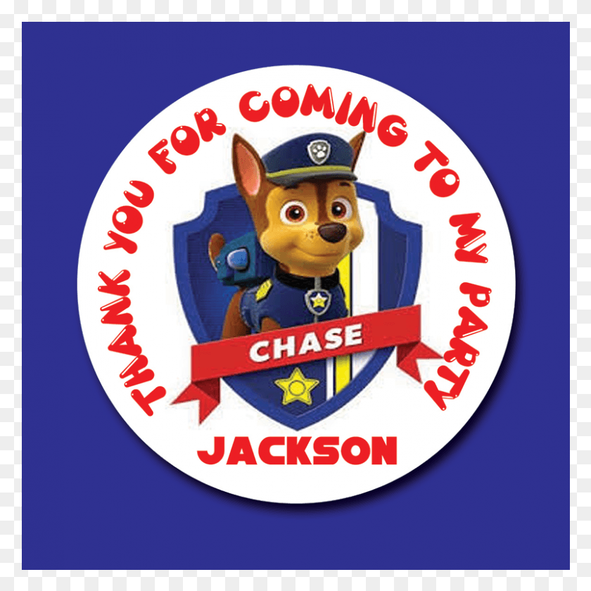 801x801 X 1000 1 Paw Patrol Chase Thank You, Label, Text, Pirate HD PNG Download