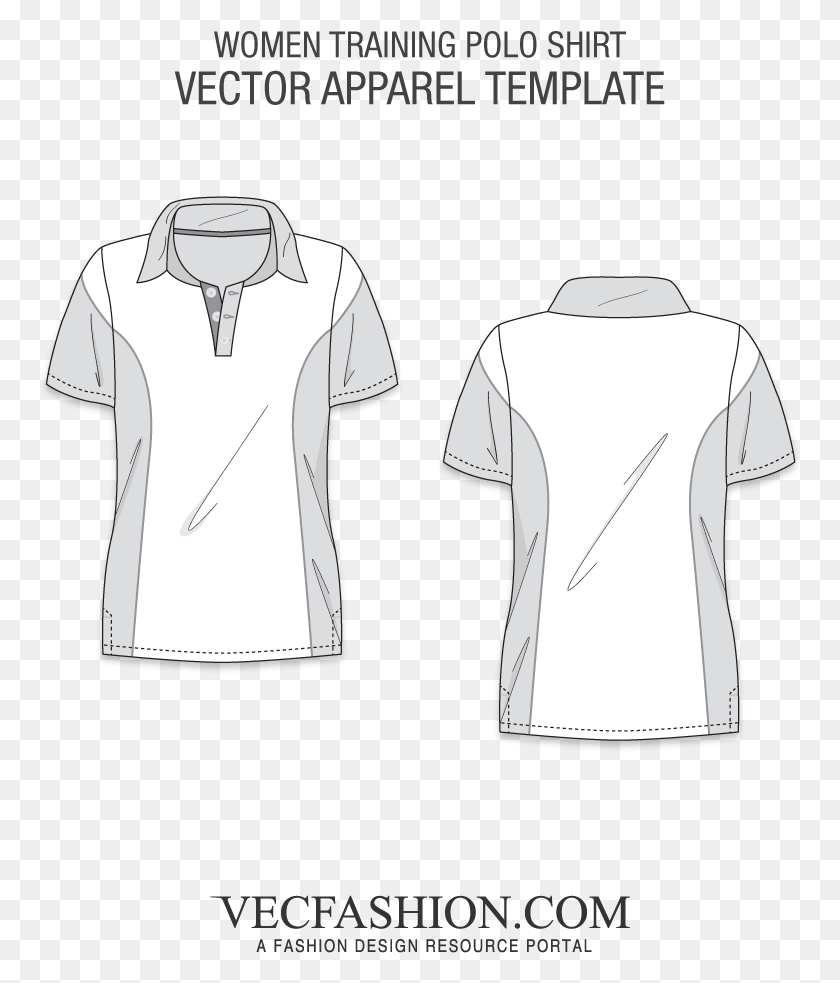 764x923 X 1000 10 Women Polo Shirt Vector, Clothing, Apparel, Shirt HD PNG Download