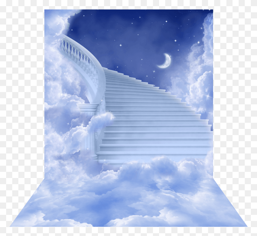 990x901 X 1000 3 Stairs At The Moon, Nature, Outdoors, Azure Sky HD PNG Download