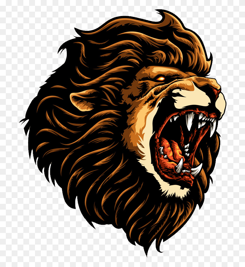 715x857 X 1000 30 Цветной Рисунок Льва, Тигр, Дикая Природа, Млекопитающее Png Скачать