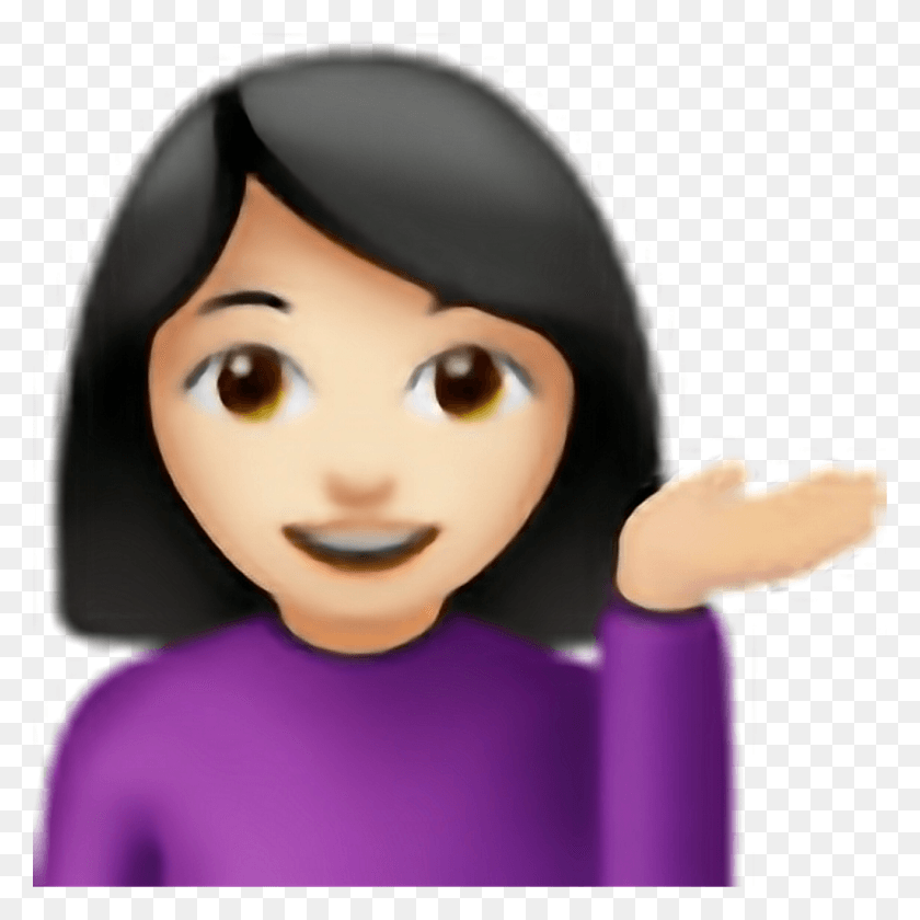 1024x1024 X 1024 0 Woman Tipping Hand Emoji, Doll, Toy, Person HD PNG Download