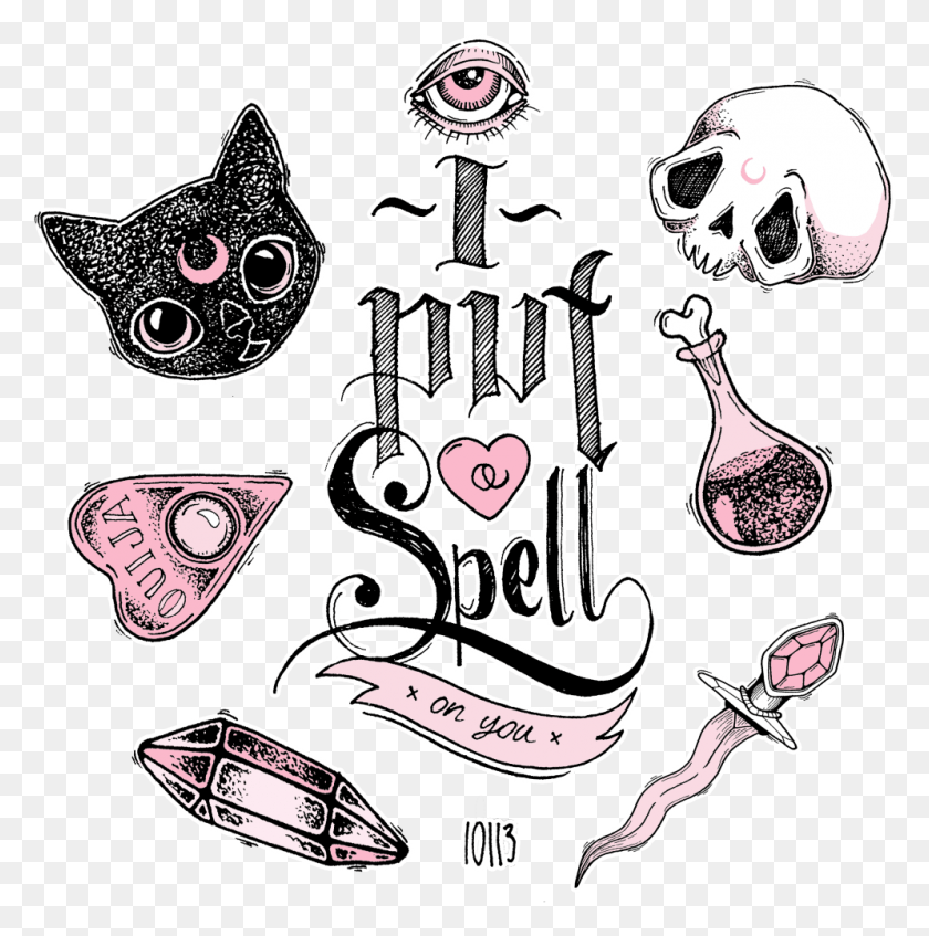 995x1005 X 1062 8 Put A Spell On You Tattoo, Doodle HD PNG Download
