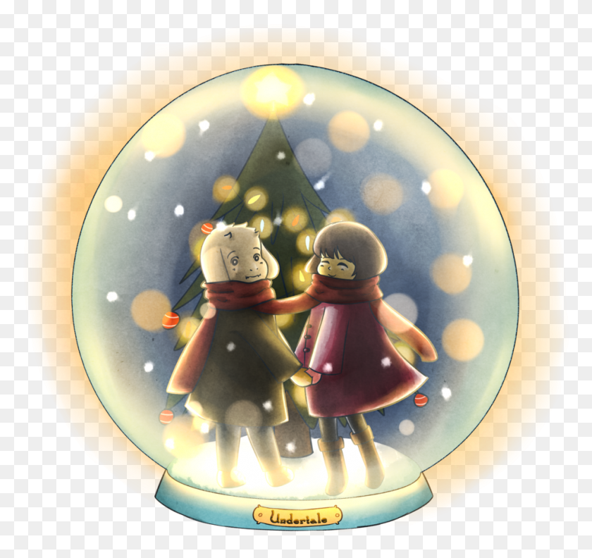 953x895 X 1066 4 Frisk And Asriel Christmas, Figurine, Sweets, Food HD PNG Download