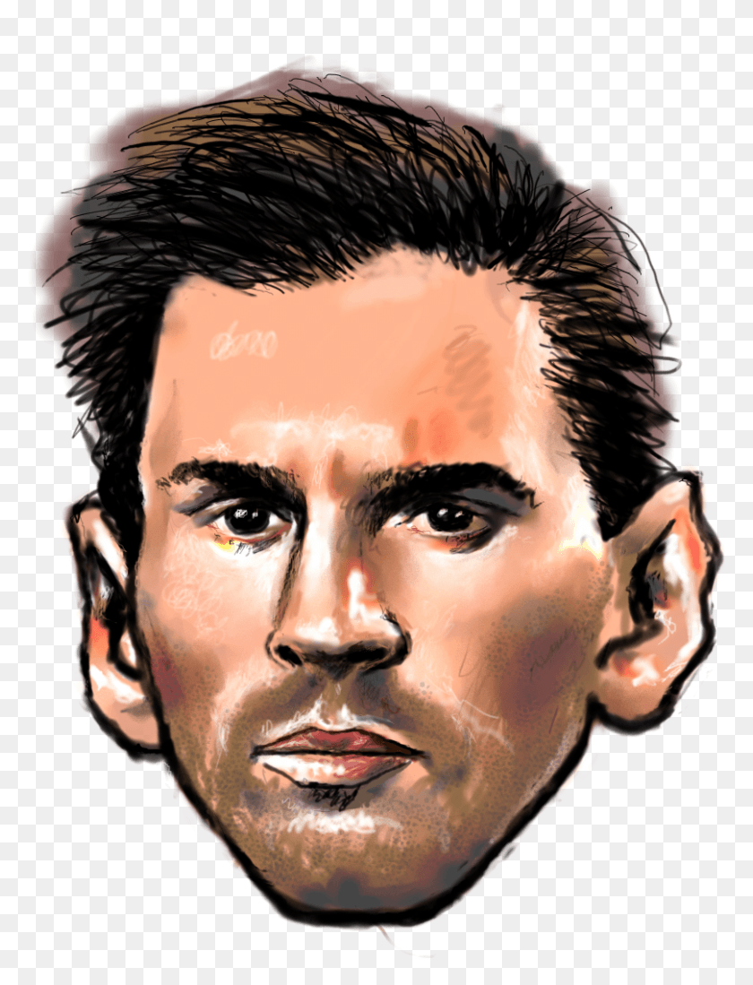 809x1078 X 1078 8 Messi Cartoon Face, Head, Person, Human Hd Png