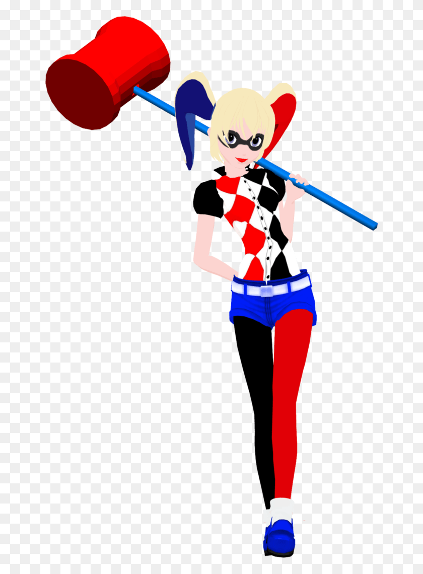 663x1080 X 1095 8 Harley Quinn With Hammer, Female, Person, Human HD PNG Download
