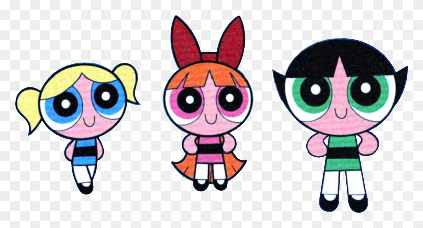 2174x1096 X 1096 3 Powerpuff Girls Blossom Bubbles Amp Buttercup, Label, Text HD PNG Download