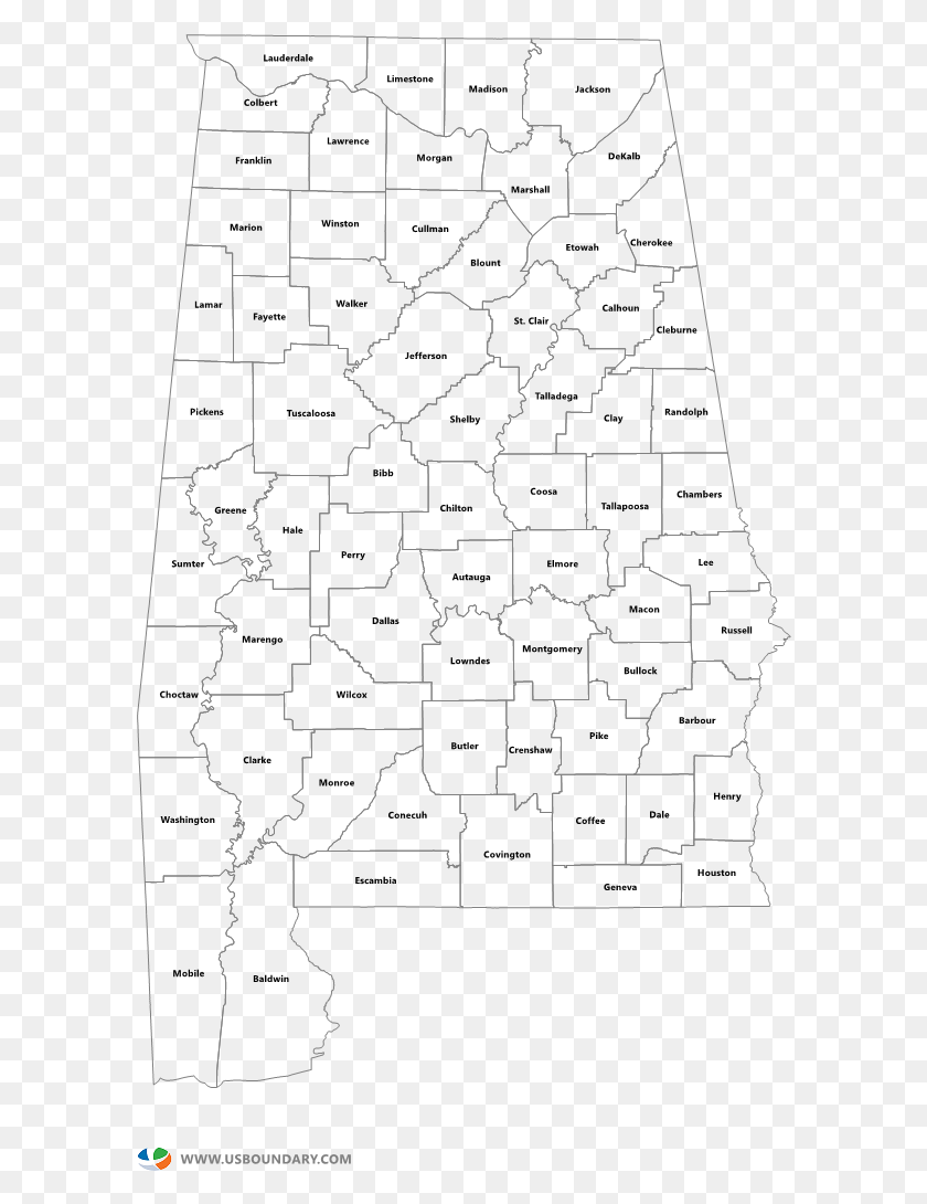 594x1030 X 1123 4 State Of Alabama Map, Plot, Diagram, Atlas HD PNG Download
