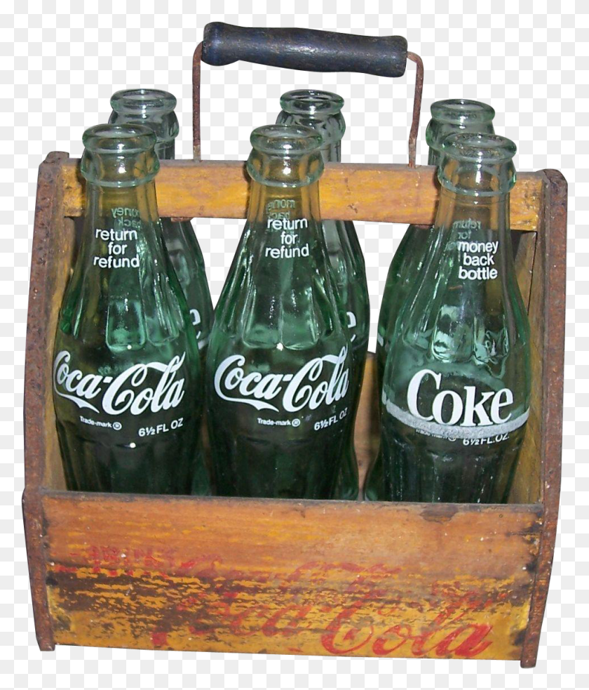 969x1147 X 1146 3 Wooden Coca Cola Six Pack Crate, Pop Bottle, Beverage, Bottle HD PNG Download