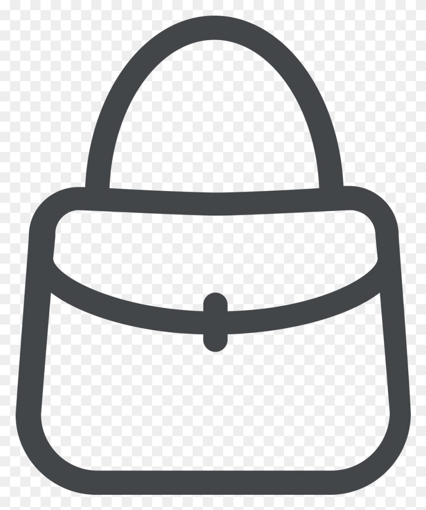 955x1159 X 1181 3 Hand Bag Black And White Clip Art, Lock, Handbag, Accessories HD PNG Download