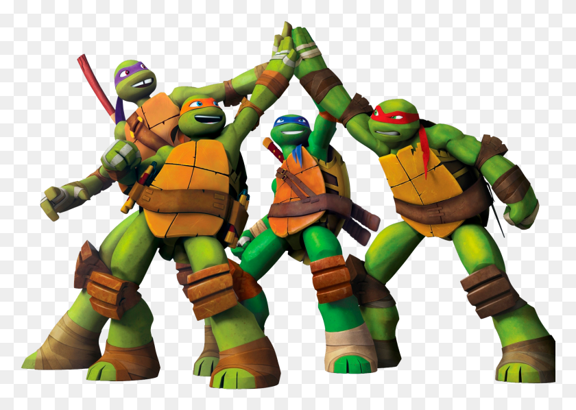 1691x1168 X 1195 33 Tmnt Donnie Mikey Raph Leo, Toy, Robot, Person HD PNG Download