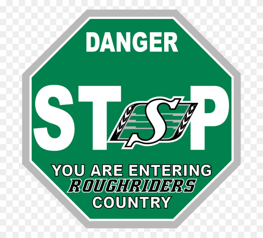 700x700 X 12 Roughriders Custom Stop Sign Traffic Sign, Symbol, Sign, Road Sign HD PNG Download