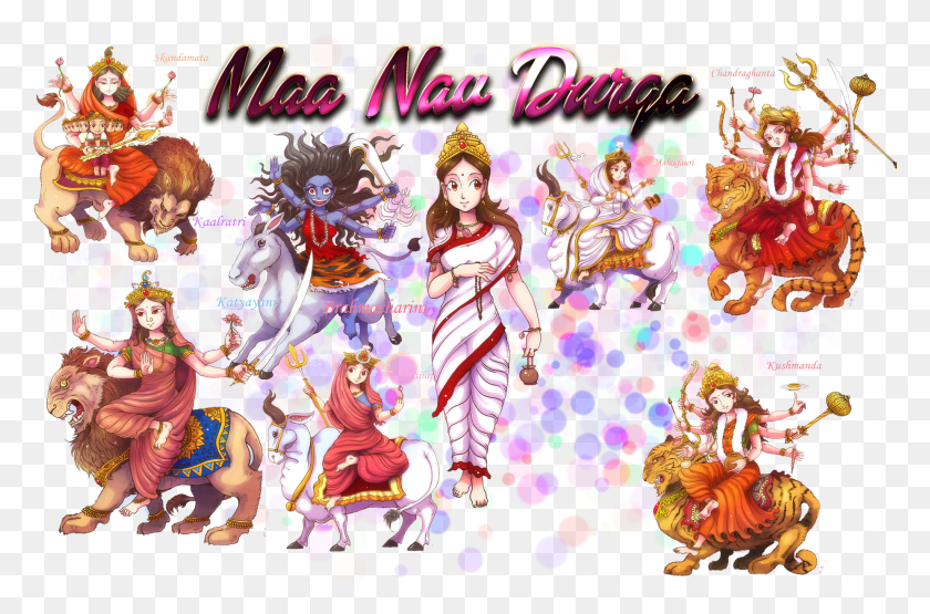 1853x1178 X 1200 12 Name Nava Durga, Graphics, Person HD PNG Download