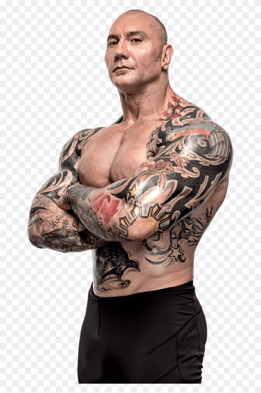 665x1201 X 1201 6 2 Dave Bautista New Tattoos, Skin, Tattoo, Person HD PNG Download
