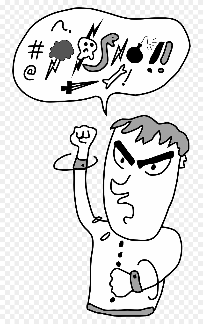 738x1280 X 1280 1 Man Swearing Cartoon, Label, Text, Stencil HD PNG Download