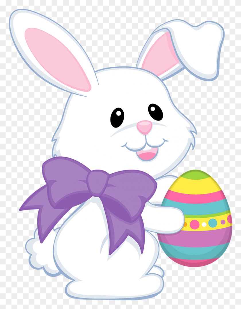 1001x1303 X 1358 8 Cute Easter Bunny Clipart, Egg, Food, Tie HD PNG Download