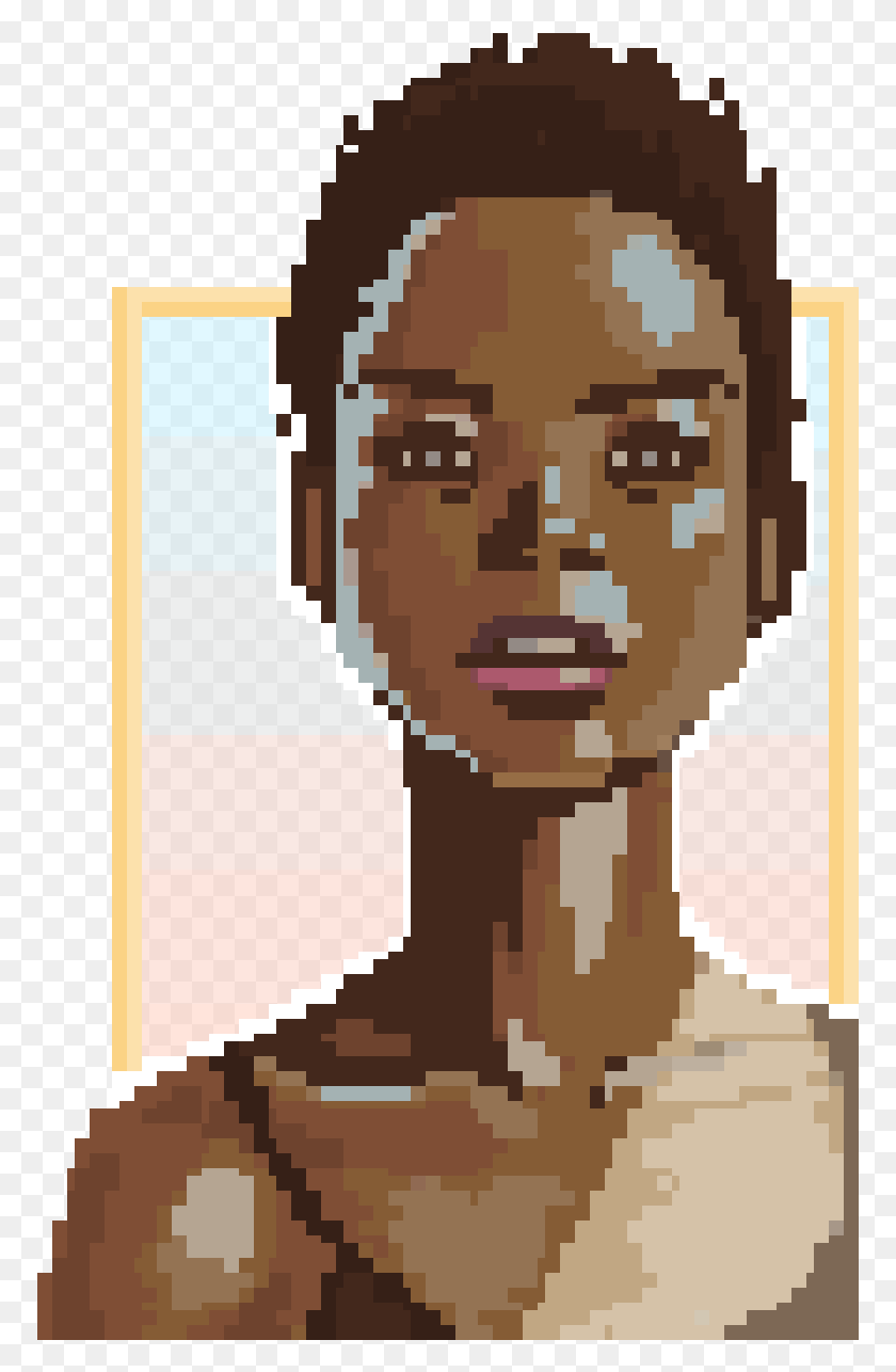 771x1226 X 1400 5 Black Girl Pixel Art, Head, Face, Label HD PNG Download