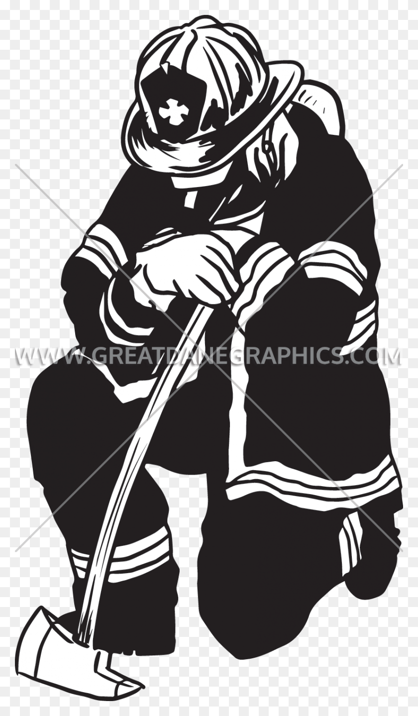 825x1459 X 1459 12 Black And White Firefighter, Person, Human, Stick HD PNG Download