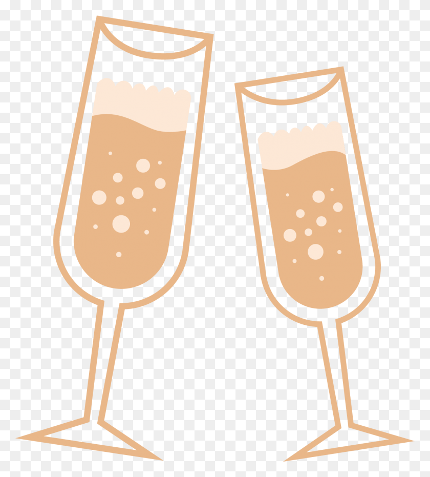 1393x1556 X 1556 2 Champagne Glasses Vector, Glass, Beverage, Drink HD PNG Download