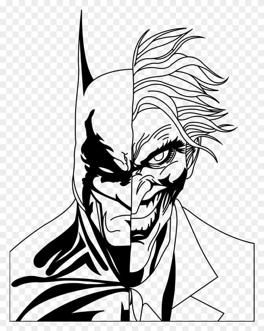 1201x1534 X 1582 3 Batman And Joker Face Drawing, Outer Space, Astronomy, Space HD PNG Download