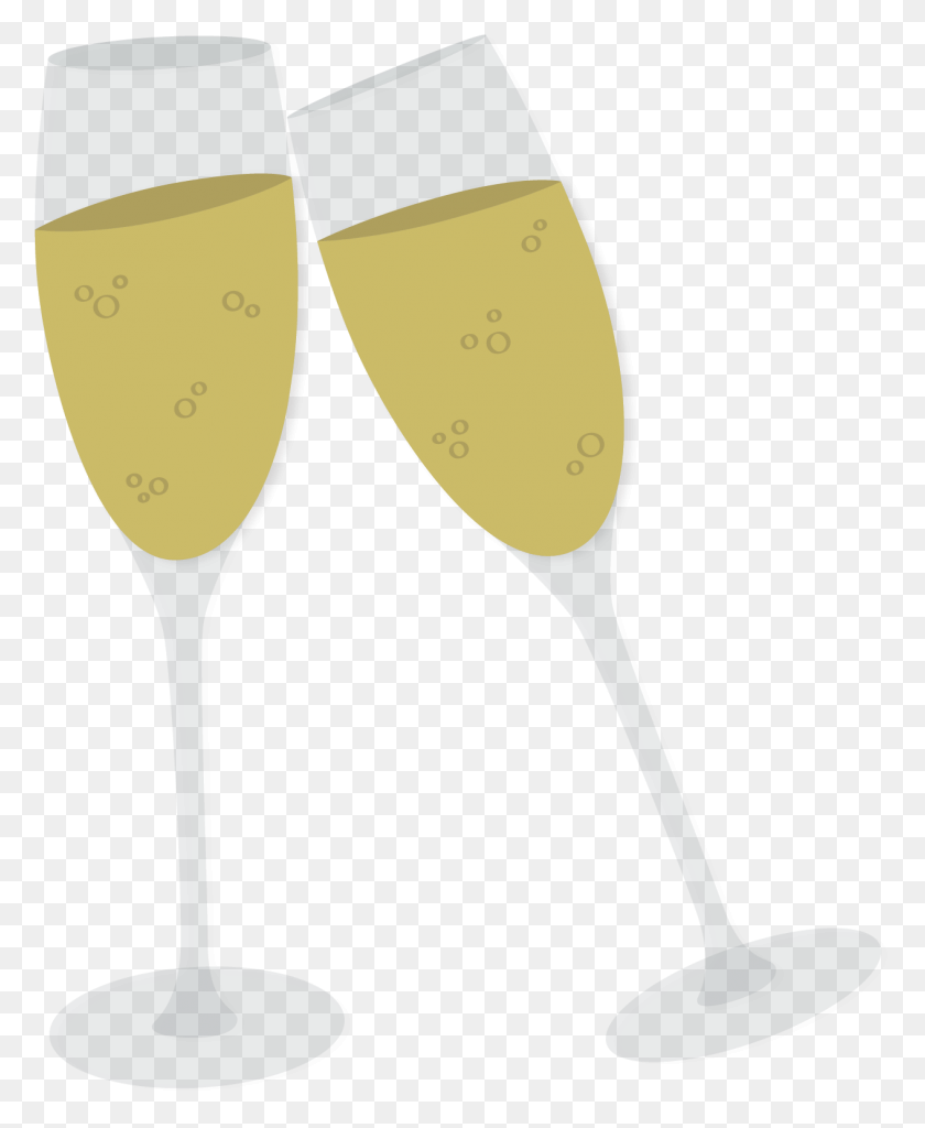 1263x1561 X 1586 4 Бокала Шампанского Мультфильм, Бокал, Вино, Алкоголь Hd Png Скачать