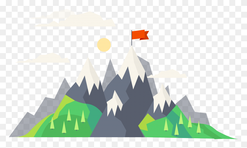 3094x1755 Descargar Png X 1755 4 Montaña Con Bandera, Gráficos, Poster Hd Png