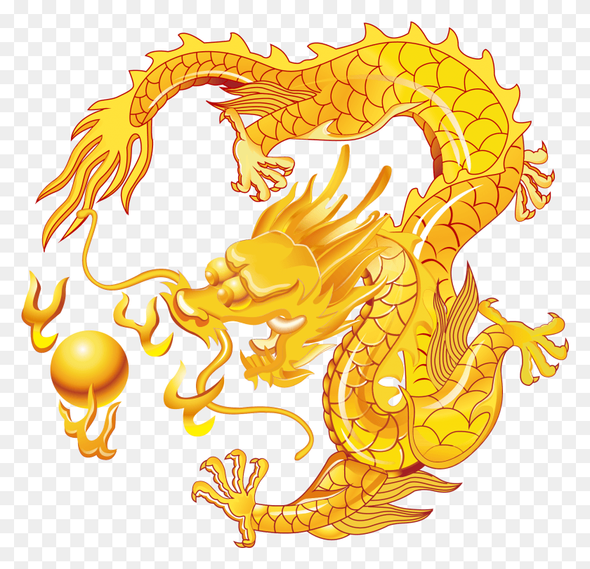 1867x1798 X 2126 5 Китайский Золотой Дракон Hd Png Скачать