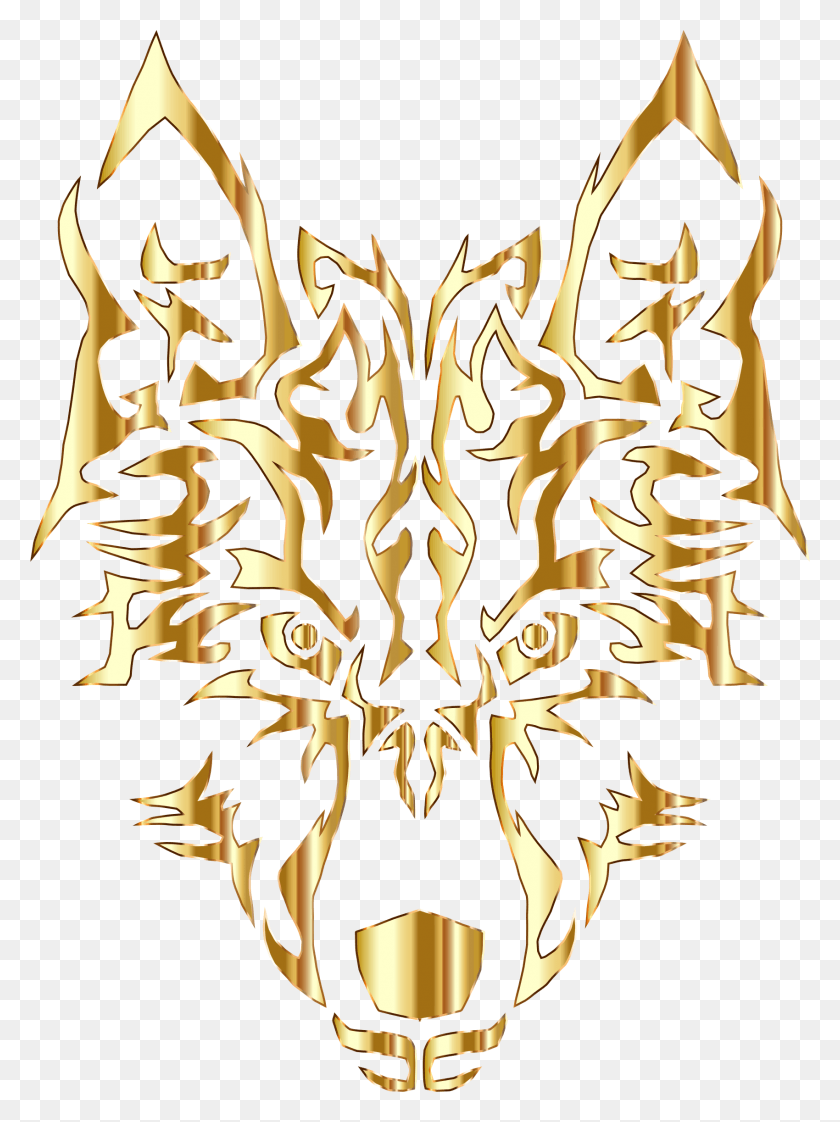 1700x2315 X 2315 15 Golden Wolf Logo, Dragon, Stencil, Fire HD PNG Download