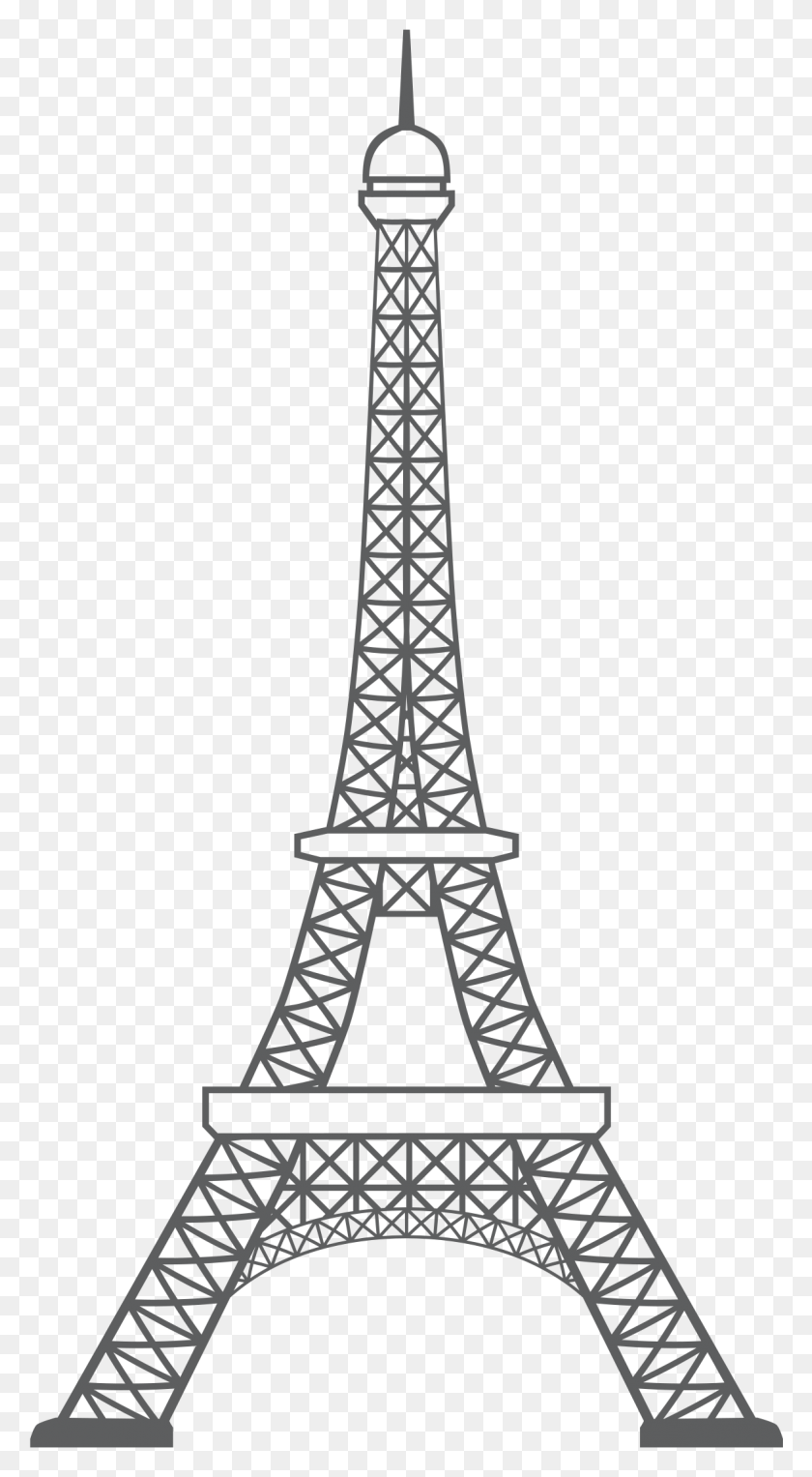 1175x2211 X 2400 14 Eiffel Tower Simple Outline, Cable, Electric Transmission Tower, Power Lines HD PNG Download